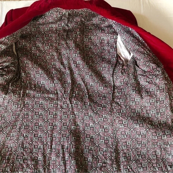 Vtg Red  Velvet Blazer - Picture 9 of 12